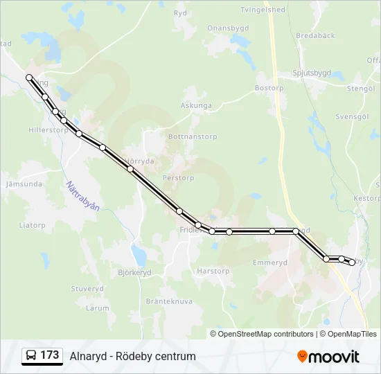 173 Bus Line Map