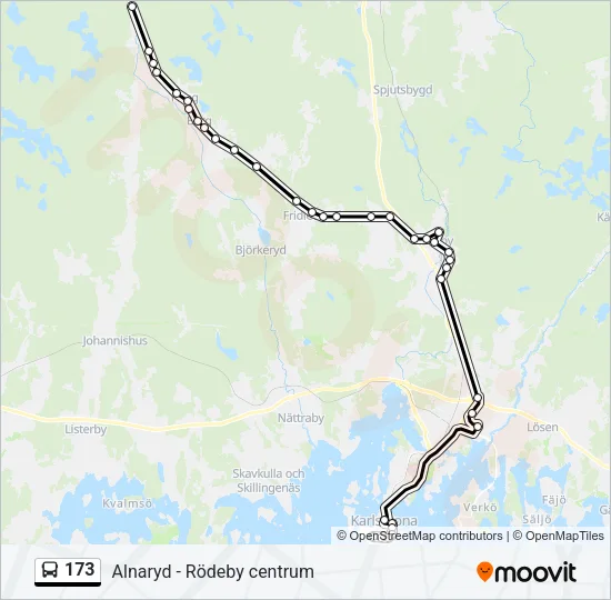 173 Bus Line Map