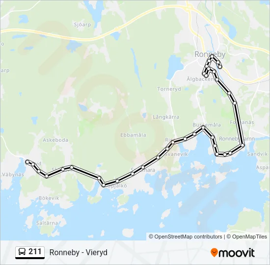 211 Bus Line Map