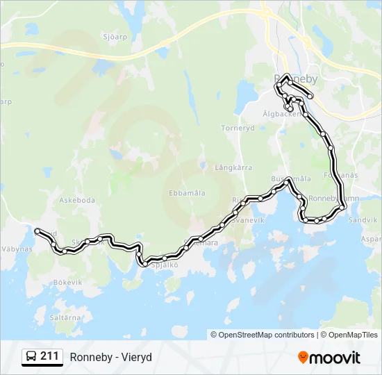 211 Bus Line Map