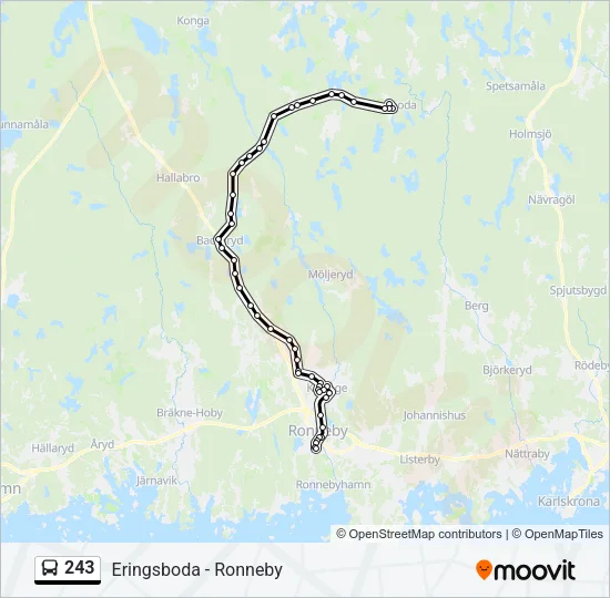 243 Bus Line Map