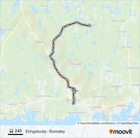 243 Bus Line Map