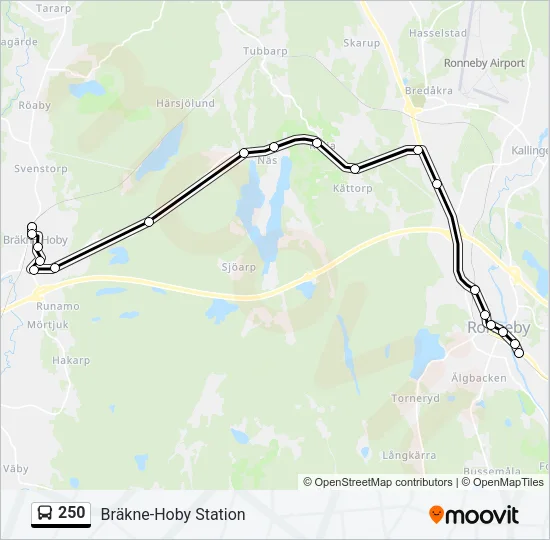 250 Bus Line Map