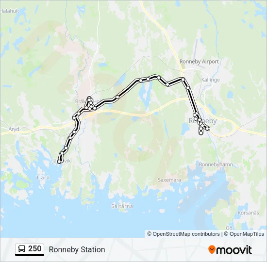 250 Bus Line Map