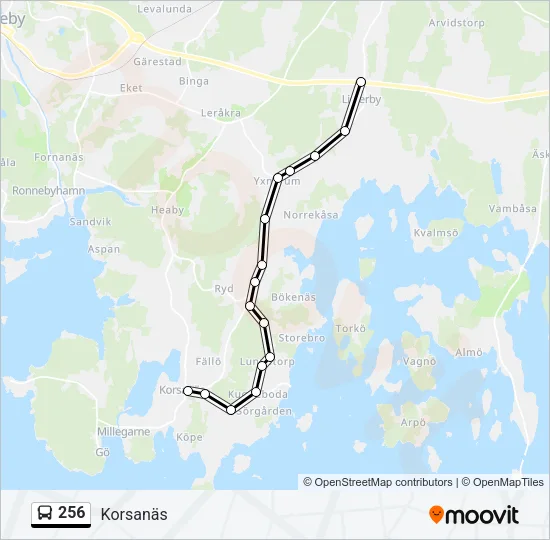 256 Bus Line Map