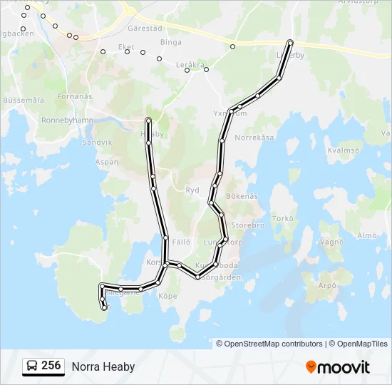 256 Bus Line Map