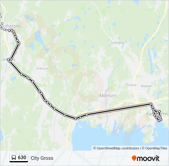 630 Bus Line Map