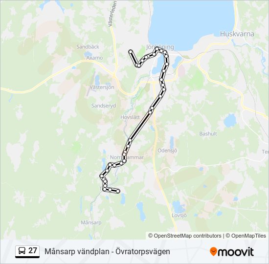 27 Route: Schedules, Stops & Maps - Taberg Tahe (Updated)