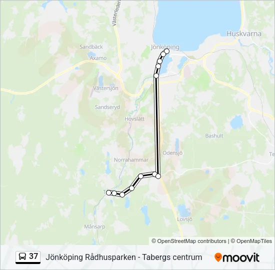 37 Bus Line Map
