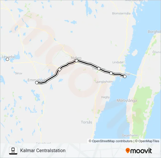 KRÖSATÅG Train Line Map