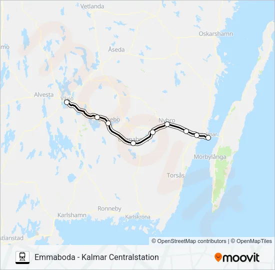 KRÖSATÅG Train Line Map