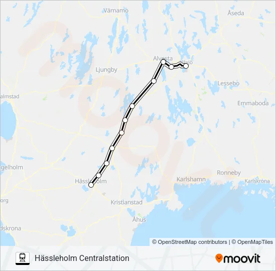 KRÖSATÅG Train Line Map