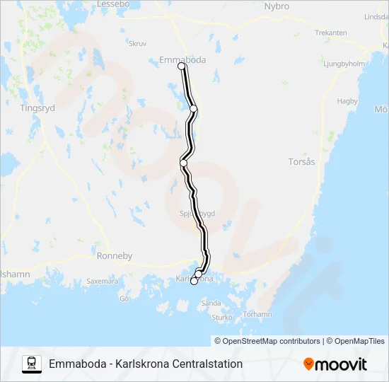 KRÖSATÅG Train Line Map