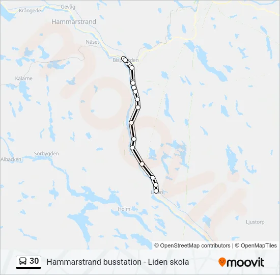 30 Bus Line Map