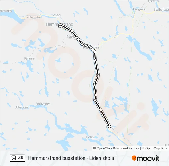 30 Bus Line Map