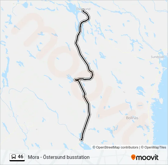 46 Bus Line Map