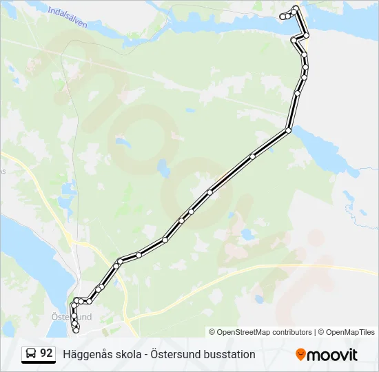 92 Bus Line Map