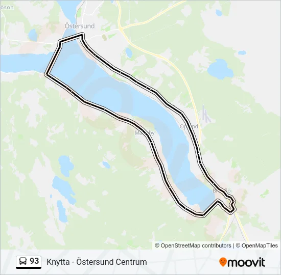 93 Bus Line Map