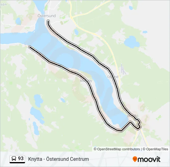 93 Bus Line Map