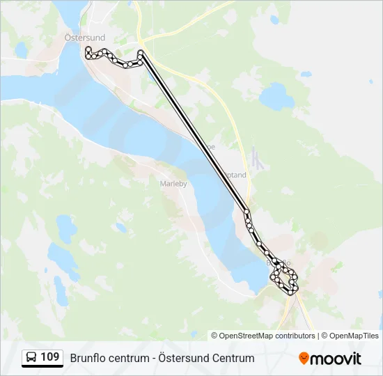 109 Bus Line Map