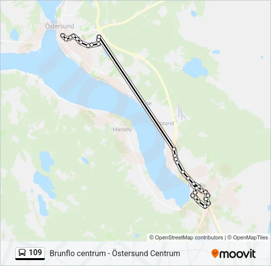 109 Bus Line Map