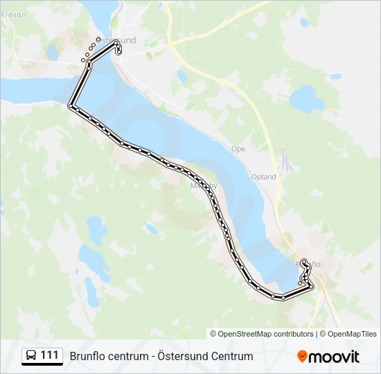 111 Bus Line Map