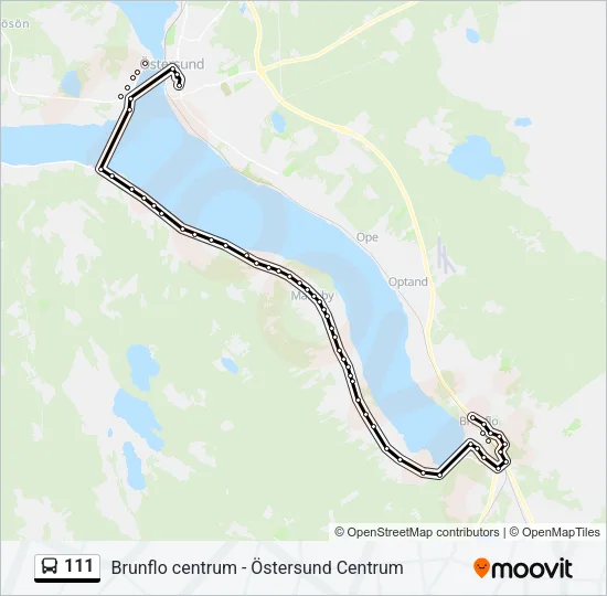 111 Bus Line Map