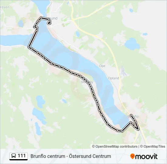 111 Bus Line Map