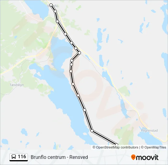 116 Bus Line Map