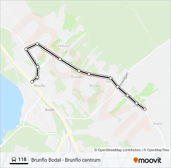 118 Bus Line Map