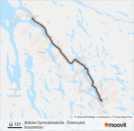 127 Bus Line Map