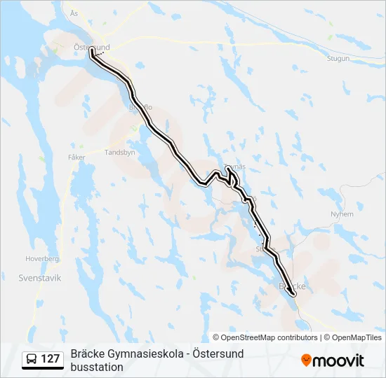 127 Bus Line Map
