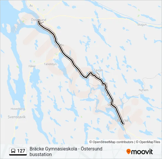 127 Bus Line Map