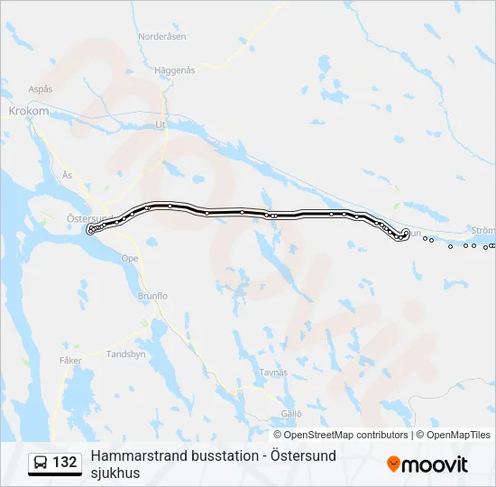 132 Bus Line Map