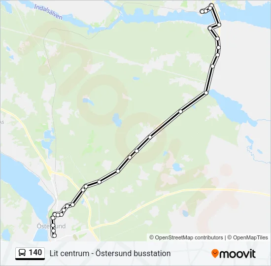 140 Bus Line Map