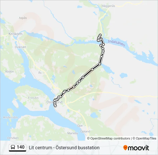 140 Bus Line Map