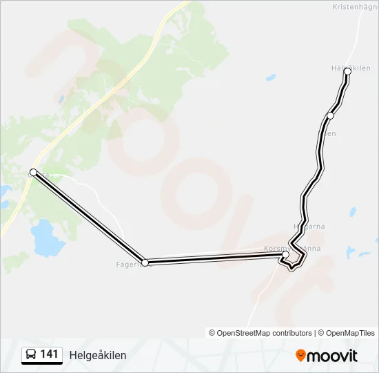 141 Bus Line Map