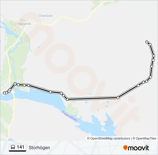 141 Bus Line Map