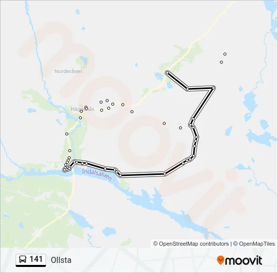 141 Bus Line Map