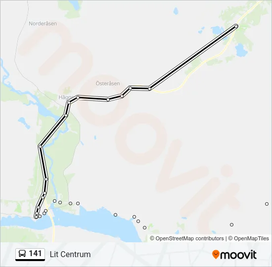 141 Bus Line Map
