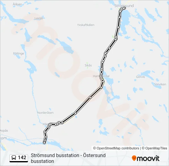 142 Bus Line Map
