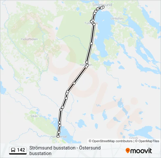 142 Bus Line Map