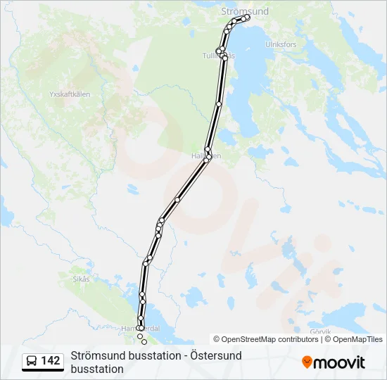 142 Bus Line Map