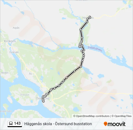 143 Bus Line Map