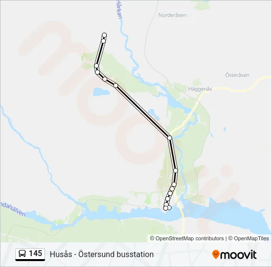 145 Bus Line Map