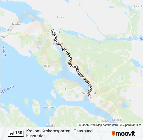 150 Bus Line Map