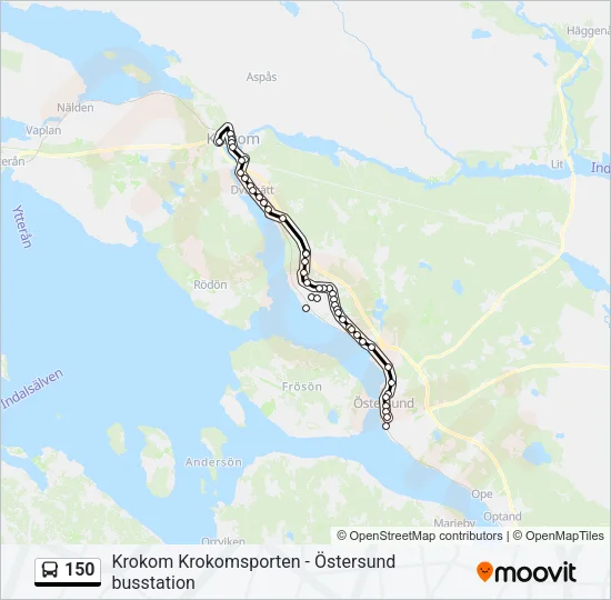 150 Bus Line Map