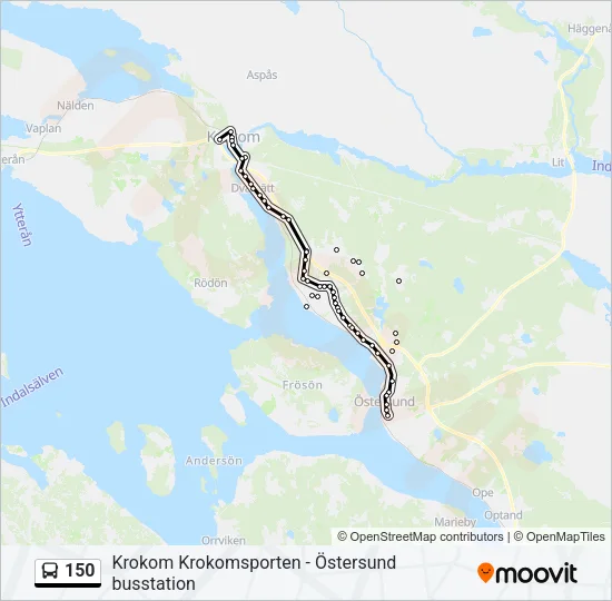 150 Bus Line Map