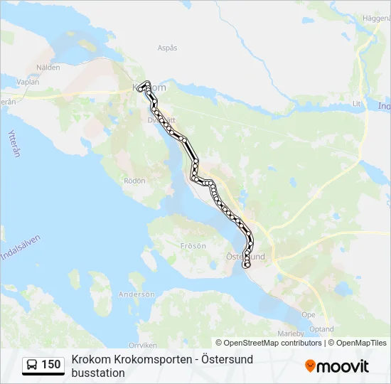 150 Bus Line Map
