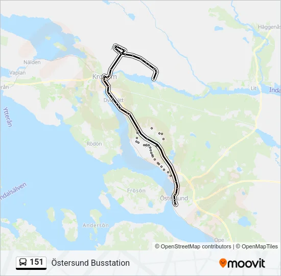 151 Bus Line Map